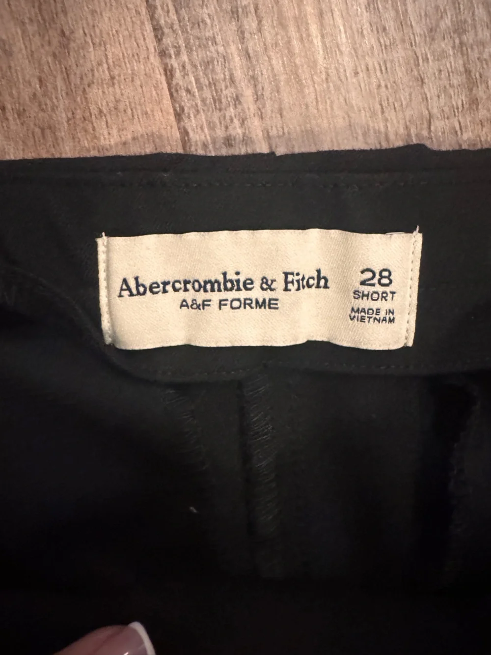 Abercrombie & Fitch Black Ultra Wide Leg Forme Pant - size 28 short